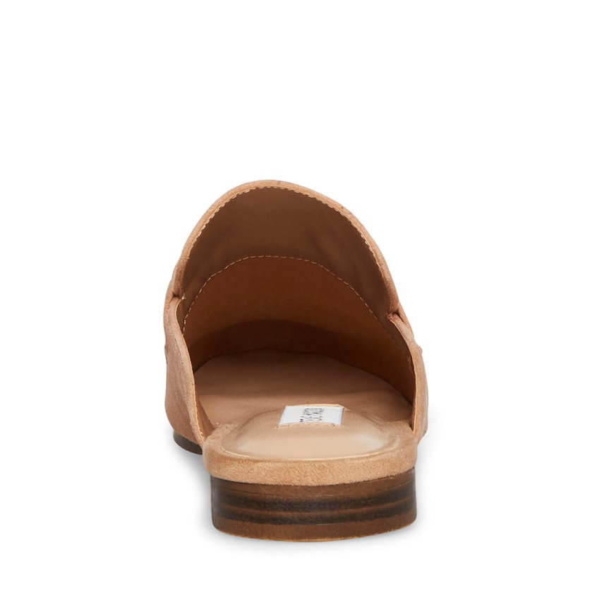 Beige Steve Madden Kandi Camel Suede Women's Mules | PH 6314DBY